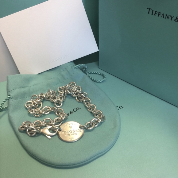 Tiffany & Co. Jewelry - Authentic TIFFANY & CO Oval Tag Necklace